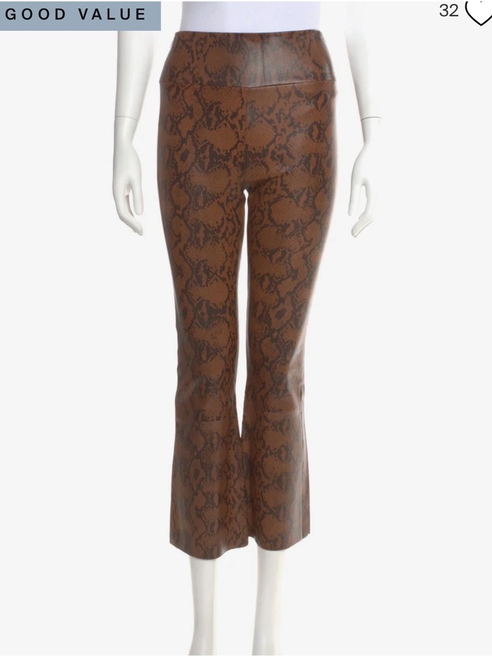SPRWMN Lamb Leather Flared Pants Sz Medium